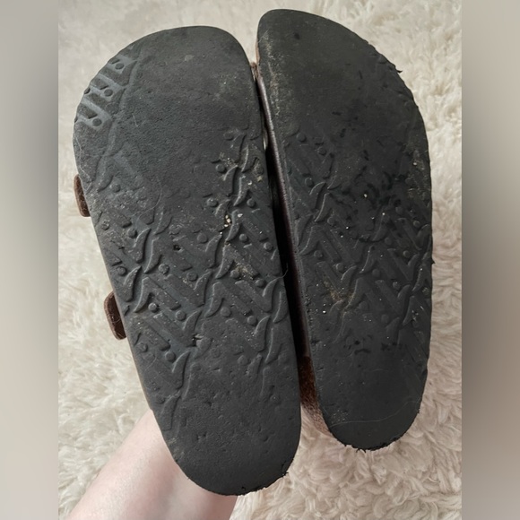 Viking Brown Leather Slide Sandals Size 6.5 - Picture 8 of 8